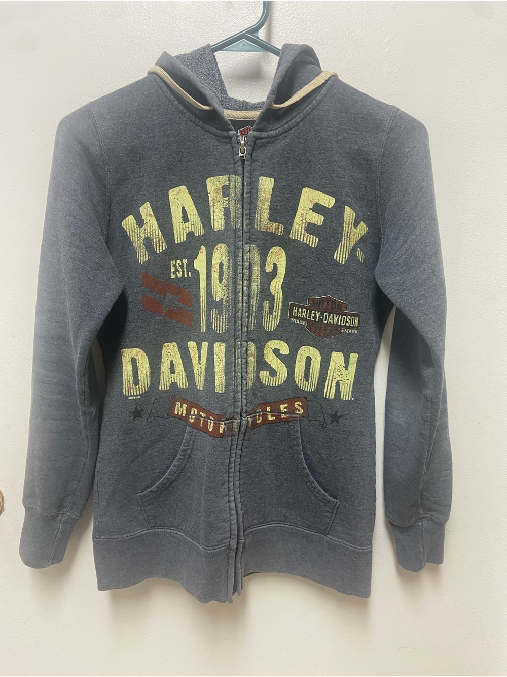 Harley-Davidson Bruce Rossmeyer's Daytona Beach FL Zip Hoodie XS Gray